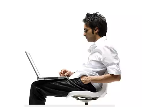 man with laptop